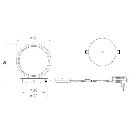 ONLI - LED Candeeiro de mesa NOELIA LED/4W/230V 17 cm dourado