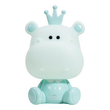 ONLI - LED Luz noturna infantil dimmerizável PUPPIES LED/3W/230V 25 cm hipopótamo/verde