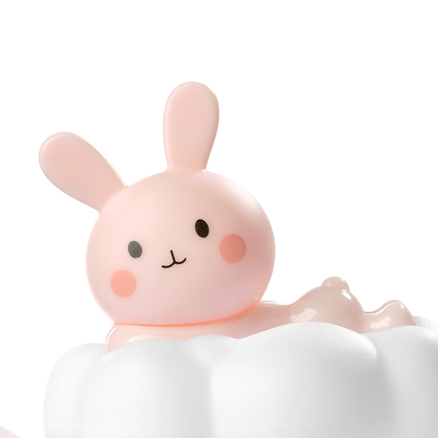 ONLI - Luz noturna infantil recarregável LED NUVOLINA LED/2,5W/5V 300 mAh coelhinho/rosa