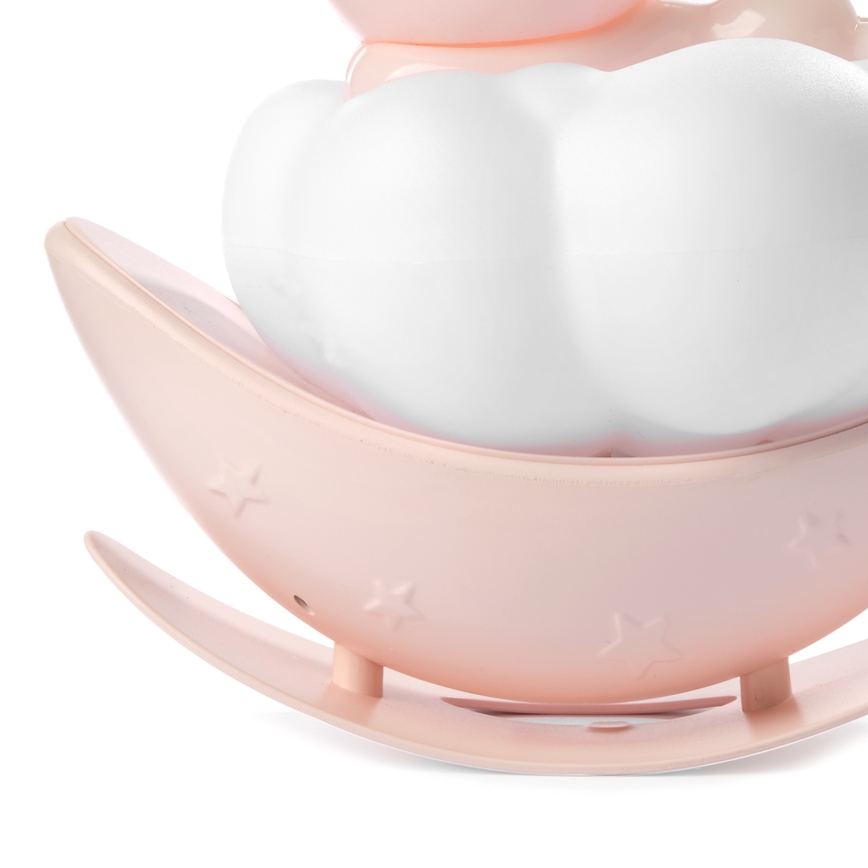 ONLI - Luz noturna infantil recarregável LED NUVOLINA LED/2,5W/5V 300 mAh coelhinho/rosa