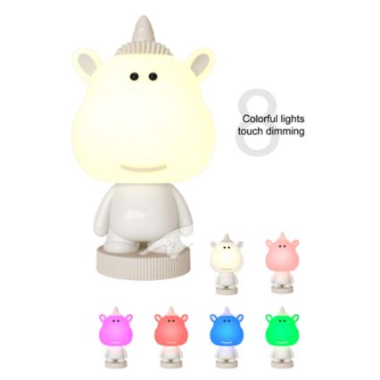 ONLI - LED RGB Candeeiro noturno de criança PUPPIES LED/3W/USB unicórnio 35 cm