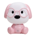 ONLI - Luminária noturna infantil LED dimerizável PUPPIES LED/3W/230V 20 cm cachorro/rosa