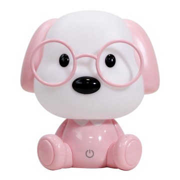 ONLI - Luminária noturna infantil LED dimerizável PUPPIES LED/3W/230V 20 cm cachorro/rosa