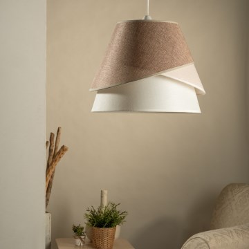 ONLI - Lustre em cabo POLLON 1xE27/15W/230V castanho/creme/bege