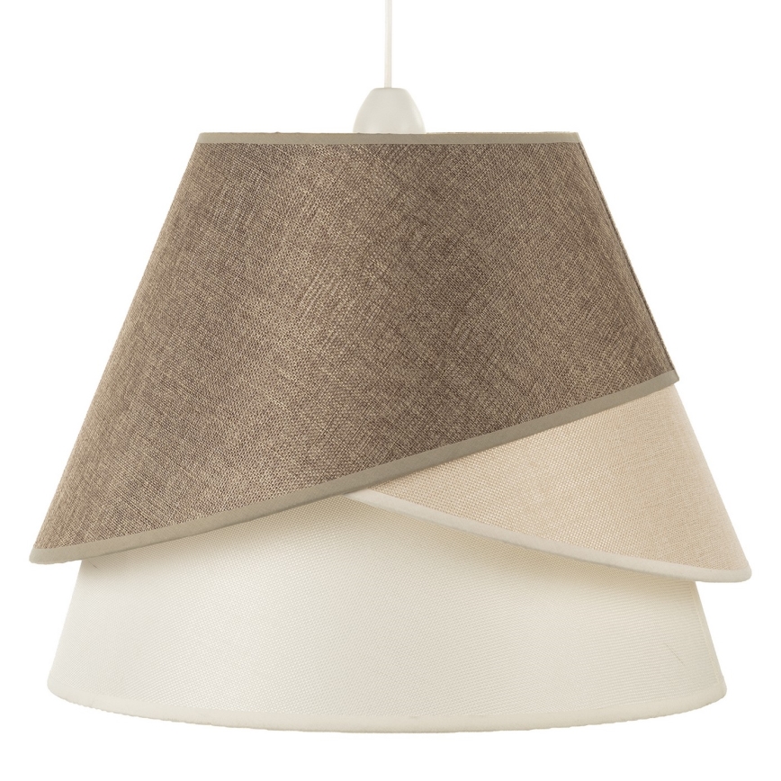 ONLI - Lustre em cabo POLLON 1xE27/15W/230V castanho/creme/bege