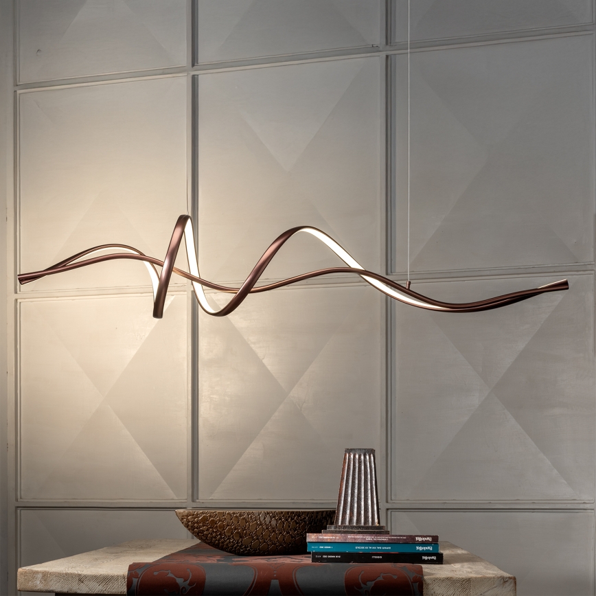 ONLI - Lustre LED suspenso por cabo KELLY LED/28W/230V, acabamento em cobre