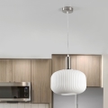 ONLI - Lustre suspenso com cabo DOROTY 1xE27/15W/230V branco/cromado brilhante