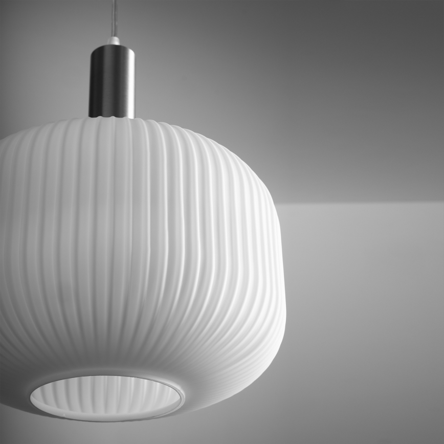 ONLI - Lustre suspenso com cabo DOROTY 1xE27/15W/230V branco/cromado brilhante