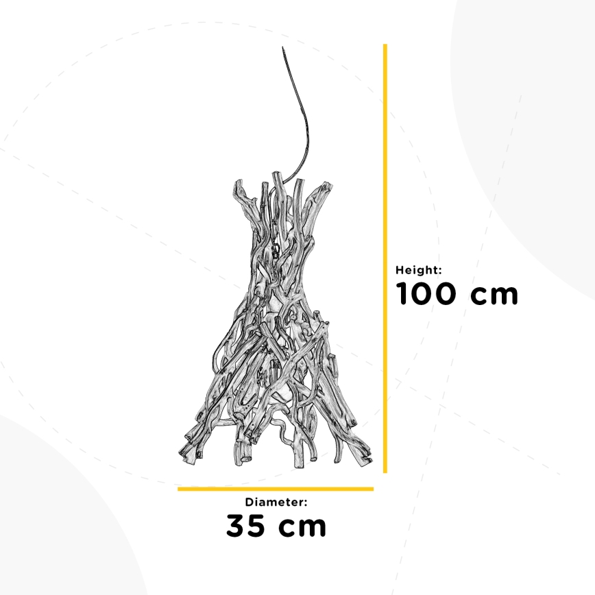 ONLI - Lustre suspenso em cabo AGAR 1xE27/22W/230V