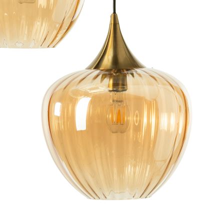 ONLI - Lustre suspenso em cabo ELIDE 3xE27/15W/230V preto/cobre