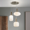 ONLI - Lustre suspenso por cabo DOROTY 3xE27/15W/230V branco/cromado brilhante
