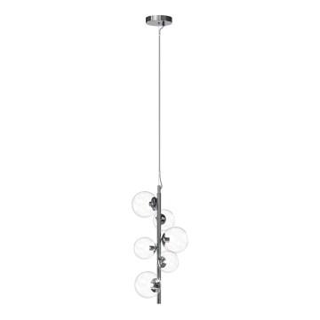 ONLI - Lustre suspenso por cabo KIMBERLY 6xG9/6W/230V cromado brilhante