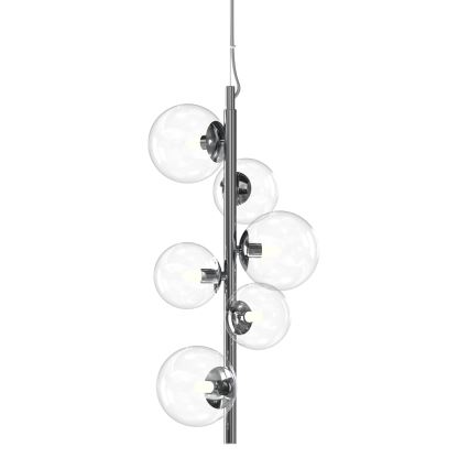 ONLI - Lustre suspenso por cabo KIMBERLY 6xG9/6W/230V cromado brilhante