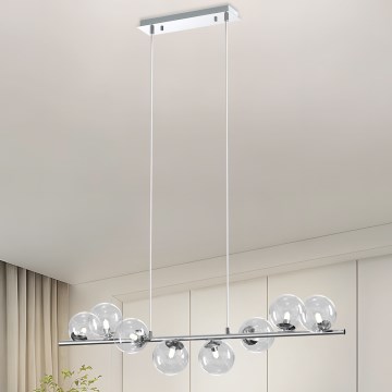 ONLI - Lustre suspenso por cabo KIMBERLY 8xG9/6W/230V, cromo brilhante