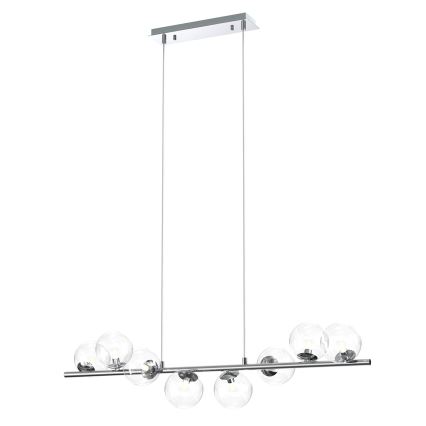 ONLI - Lustre suspenso por cabo KIMBERLY 8xG9/6W/230V, cromo brilhante