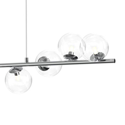 ONLI - Lustre suspenso por cabo KIMBERLY 8xG9/6W/230V, cromo brilhante
