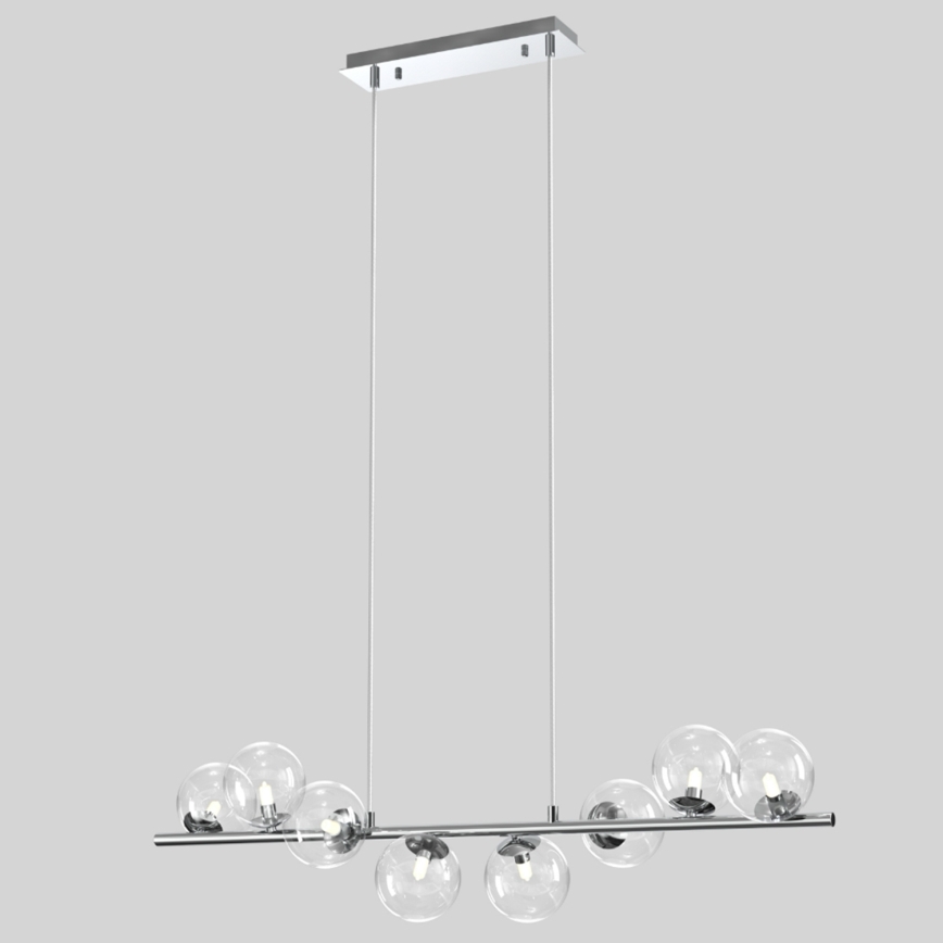 ONLI - Lustre suspenso por cabo KIMBERLY 8xG9/6W/230V, cromo brilhante