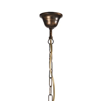 ONLI - Lustre suspenso por corrente CAROLINA 6xE14/6W/230V acabamento em bronze