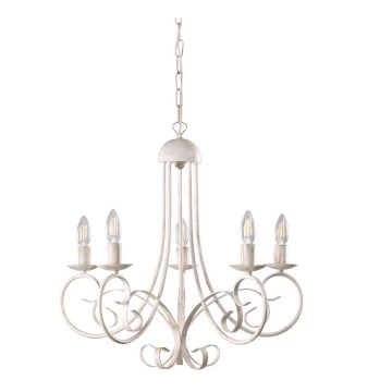 ONLI - Lustre suspenso por corrente POMPEI 5xE14/6W/230V cor creme