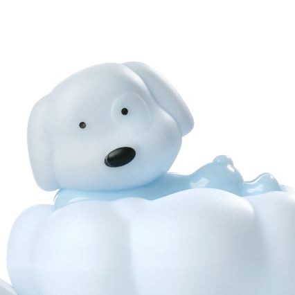 ONLI - Luz noturna infantil recarregável NUVOLINA LED/2,5W/5V 300 mAh cachorro/azul