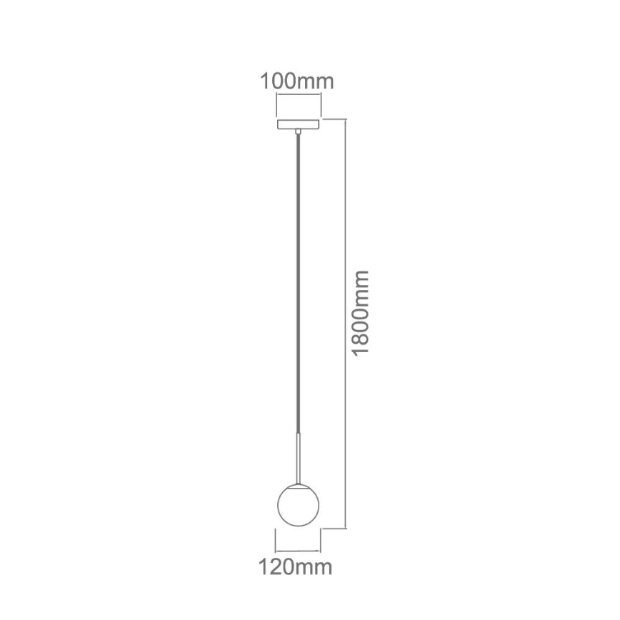 Open Design OR80087 - Lustre de casa de banho suspenso por cabo BAO 1xG9/8W/230V IP44 dourado