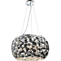 Open Design OR80162 - Lustre suspenso em cabo CARERA 6xG9/7W/230V Ø 55 cm cromado brilhante
