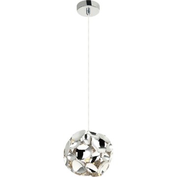 Open Design OR80179 - Pendente com cabo CARERA 1xG9/7W/230V diâmetro 15 cm cromo brilhante