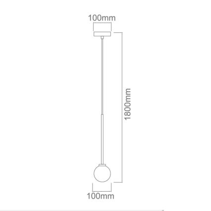 Open Design OR80629 - Lustre suspenso por cabo OTA 1xG9/8W/230V preto