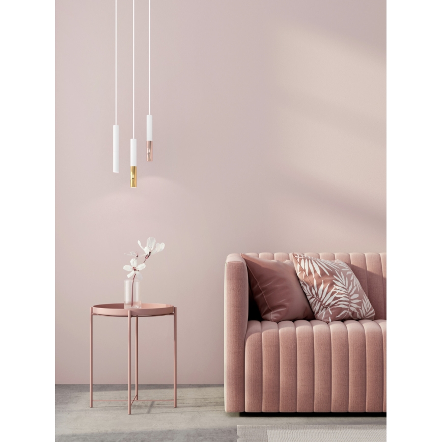 Open Design OR80858 - Lustre suspenso com cabo SLIMI 1xG9/3,5W/230V branco/ouro rosé