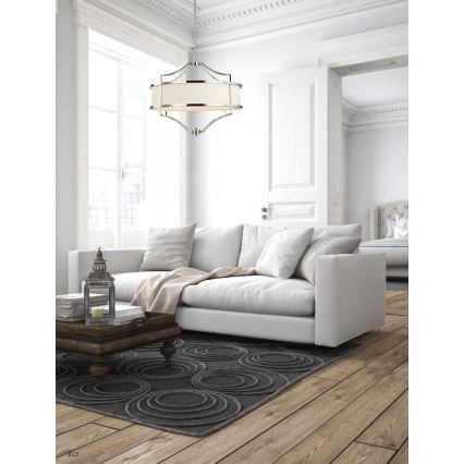 Open Design OR80902 - Lustre com haste STESSO 4xE27/15W/230V diâmetro 42 cm cromado brilhante/branco