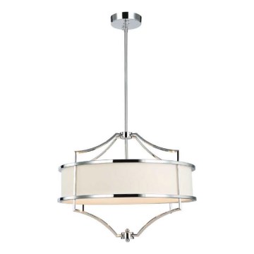 Open Design OR80919 - Lustre em haste STESSO 4xE27/15W/230V diâmetro 55 cm cromado brilhante/branco
