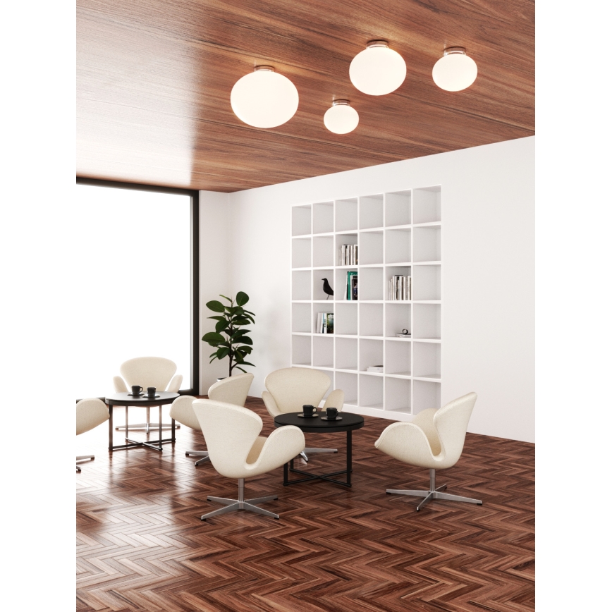 Open Design OR81169 - Candeeiro de teto PALLA 1xE27/12W/230V Ø 40 cm cromado brilhante