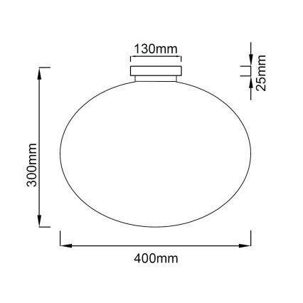 Open Design OR81169 - Candeeiro de teto PALLA 1xE27/12W/230V Ø 40 cm cromado brilhante