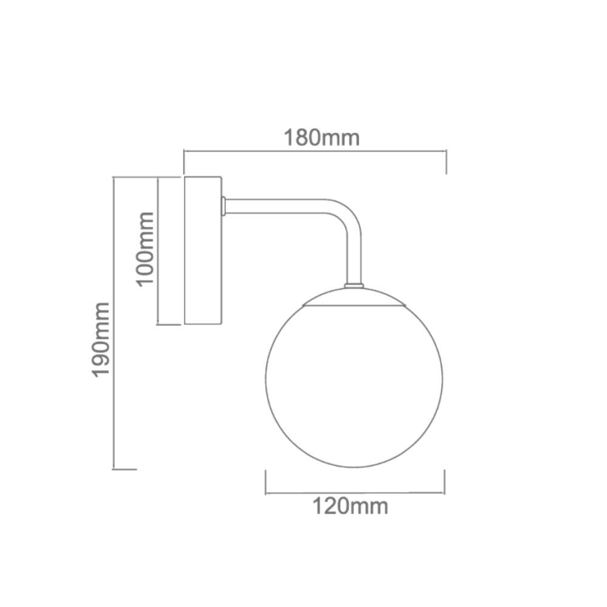 Open Design OR81398 - Candeeiro de parede para casa de banho BAO 1xG9/8W/230V IP44 dourado
