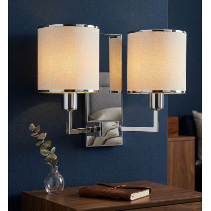 Open Design OR81497 - Candeeiro de parede CASA 2xE14/12W/230V cromo brilhante/creme