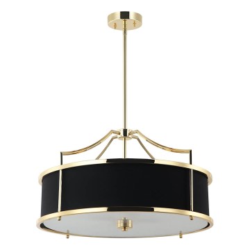 Open Design OR84146 - Lustre em haste STANZA 4xE27/15W/230V Ø 55 cm dourado/preto