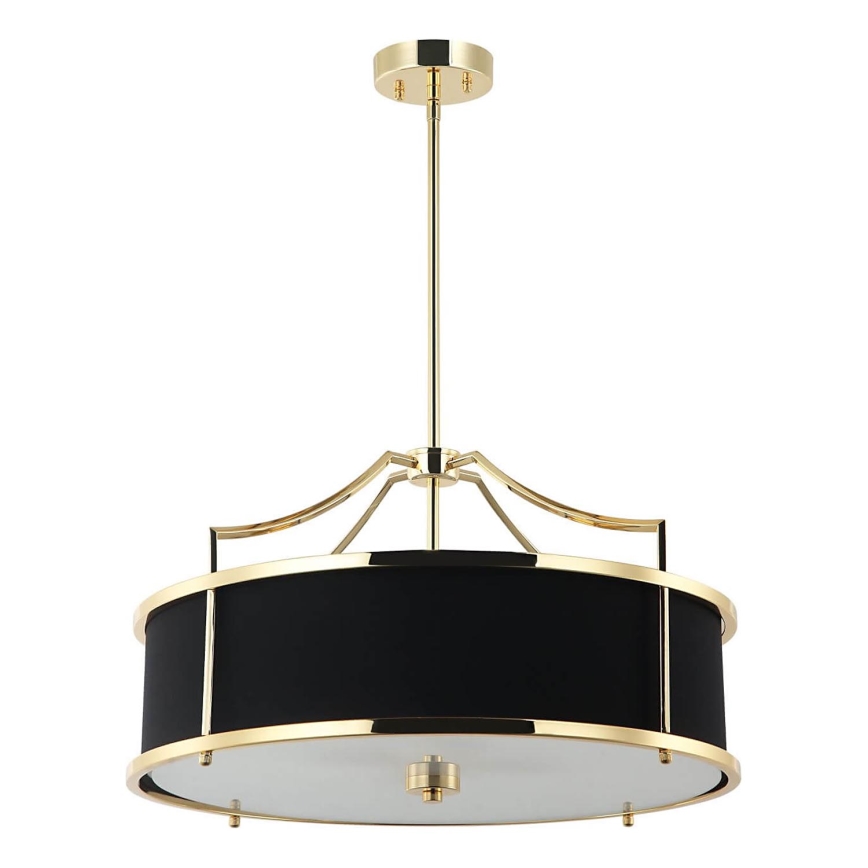Open Design OR84146 - Lustre em haste STANZA 4xE27/15W/230V Ø 55 cm dourado/preto