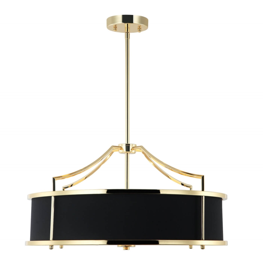 Open Design OR84146 - Lustre em haste STANZA 4xE27/15W/230V Ø 55 cm dourado/preto