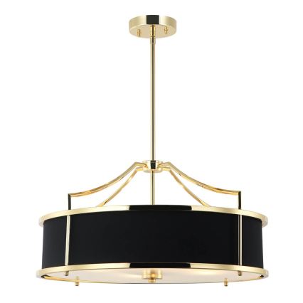 Open Design OR84146 - Lustre em haste STANZA 4xE27/15W/230V Ø 55 cm dourado/preto