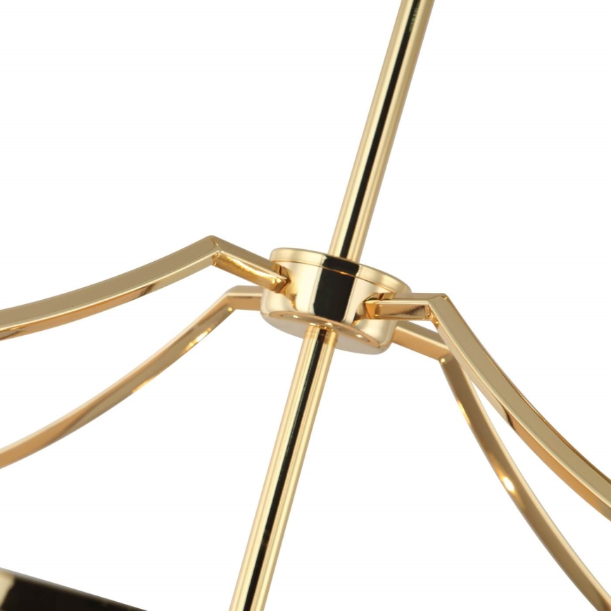 Open Design OR84146 - Lustre em haste STANZA 4xE27/15W/230V Ø 55 cm dourado/preto