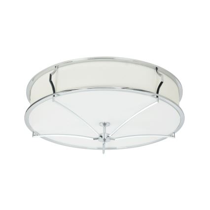 Open Design OR84412 - Candeeiro de tecto STESSO 4xE27/12W/230V Ø 65 cm cromado brilhante/branco