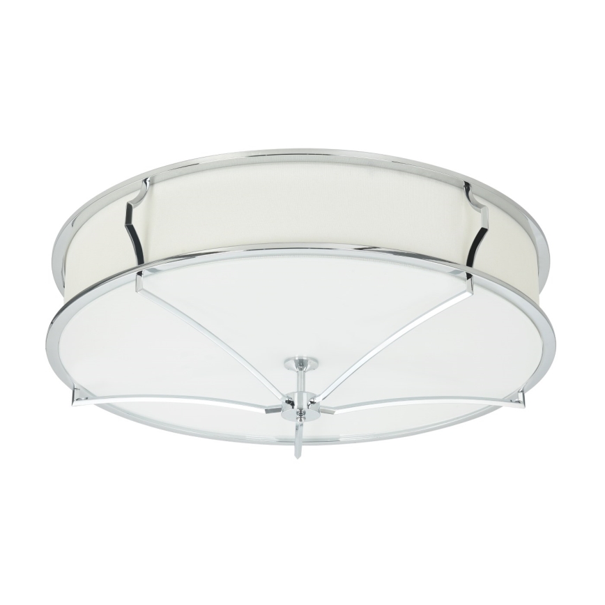 Open Design OR84429 - Candeeiro de teto STESSO 6xE27/12W/230V, diâmetro 85 cm, cromado brilhante/branco