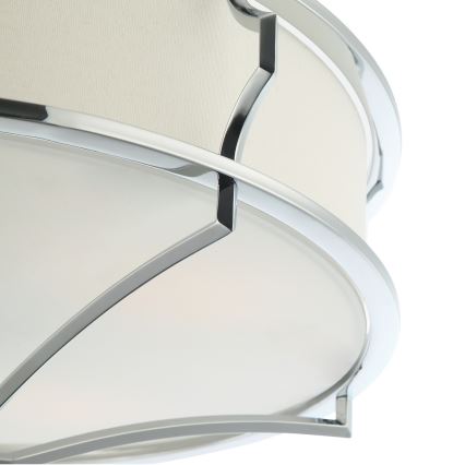 Open Design OR84429 - Candeeiro de teto STESSO 6xE27/12W/230V, diâmetro 85 cm, cromado brilhante/branco