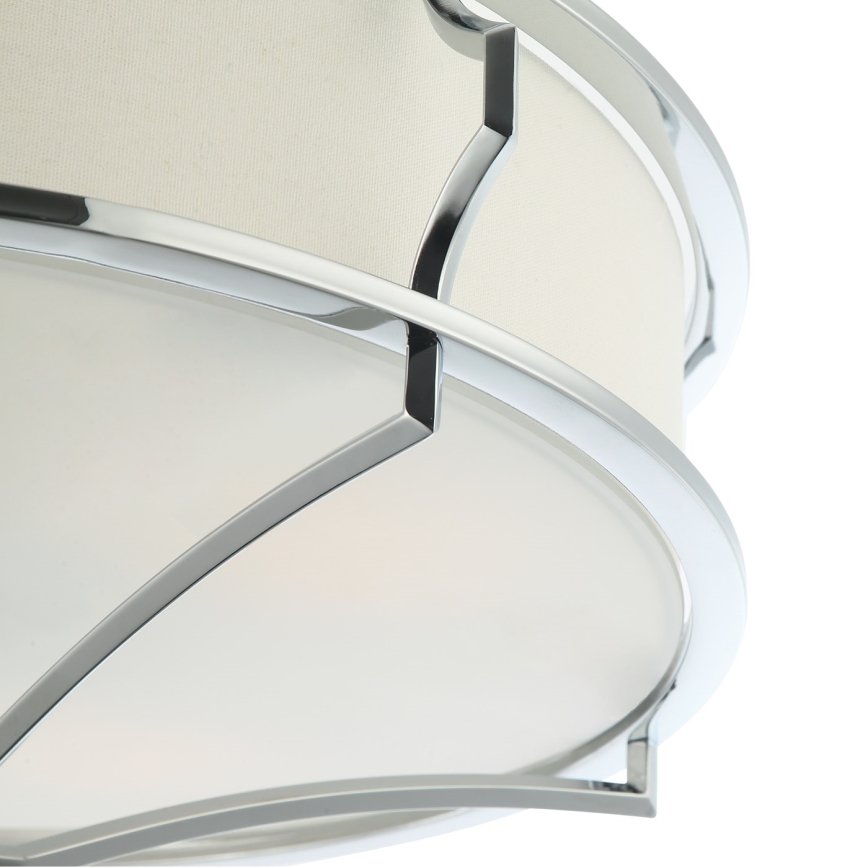 Open Design OR84429 - Candeeiro de teto STESSO 6xE27/12W/230V, diâmetro 85 cm, cromado brilhante/branco