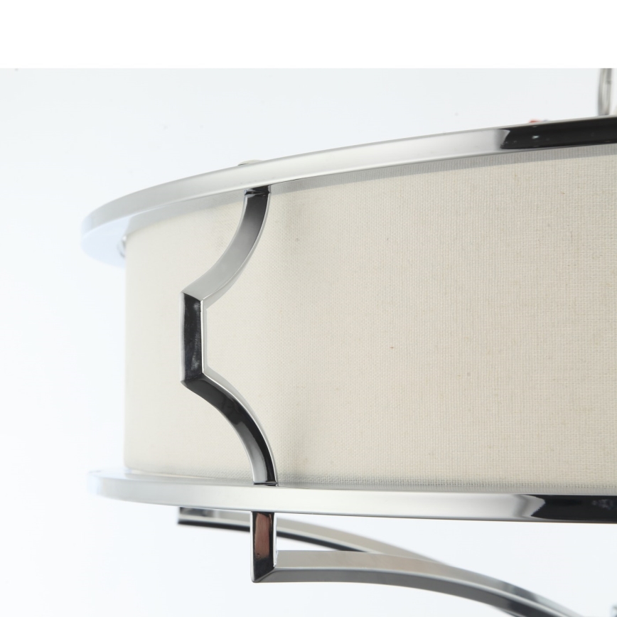 Open Design OR84429 - Candeeiro de teto STESSO 6xE27/12W/230V, diâmetro 85 cm, cromado brilhante/branco