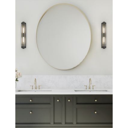 Open Design OR84498 - Aplique de parede para casa de banho FUMI 2xG9/8W/230V IP44 preto