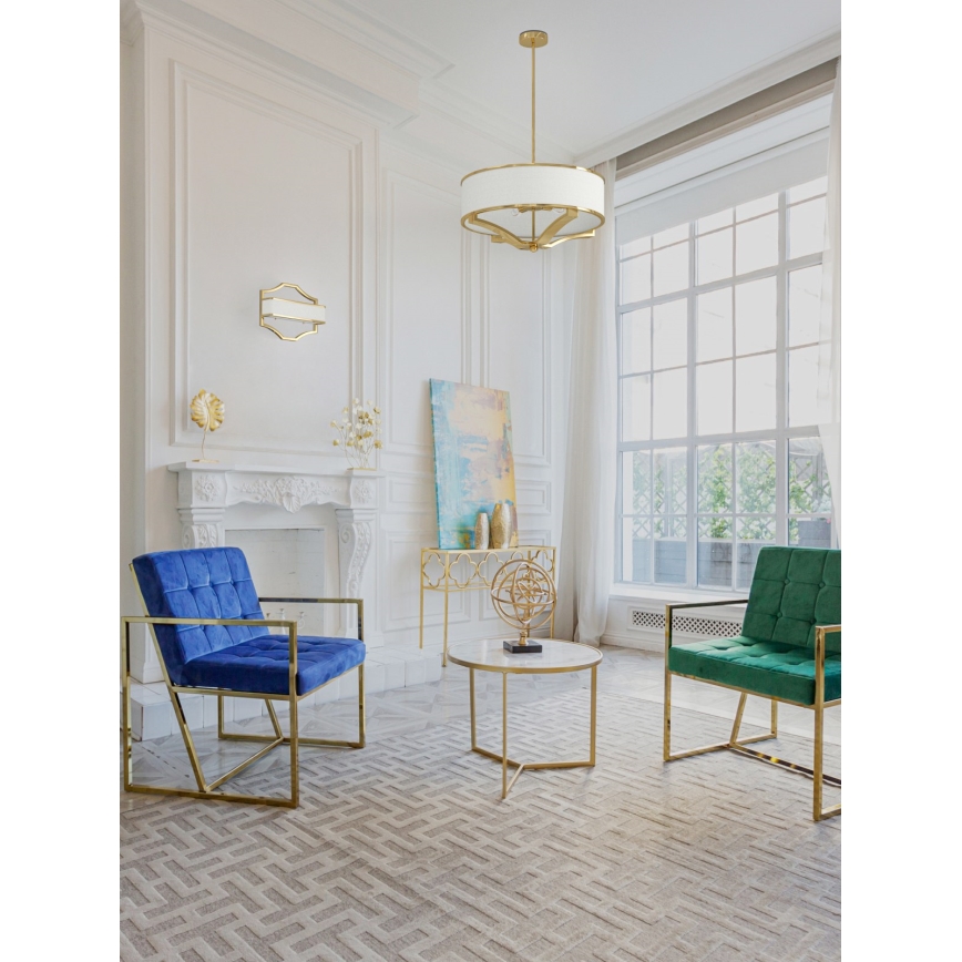 Open Design OR84825 - Lustre com haste GERDO 4xE27/12W/230V dourado/branco