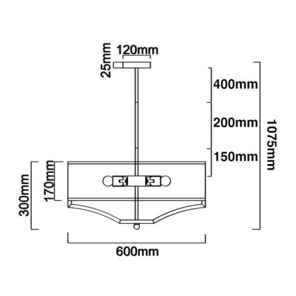 Open Design OR84825 - Lustre com haste GERDO 4xE27/12W/230V dourado/branco