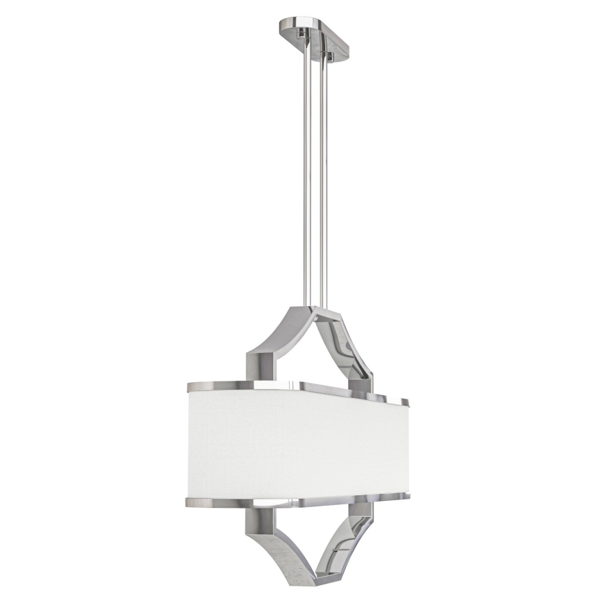 Open Design OR84849 - Lustre em haste GERDO OVALE 6xE14/12W/230V cromado brilhante/branco
