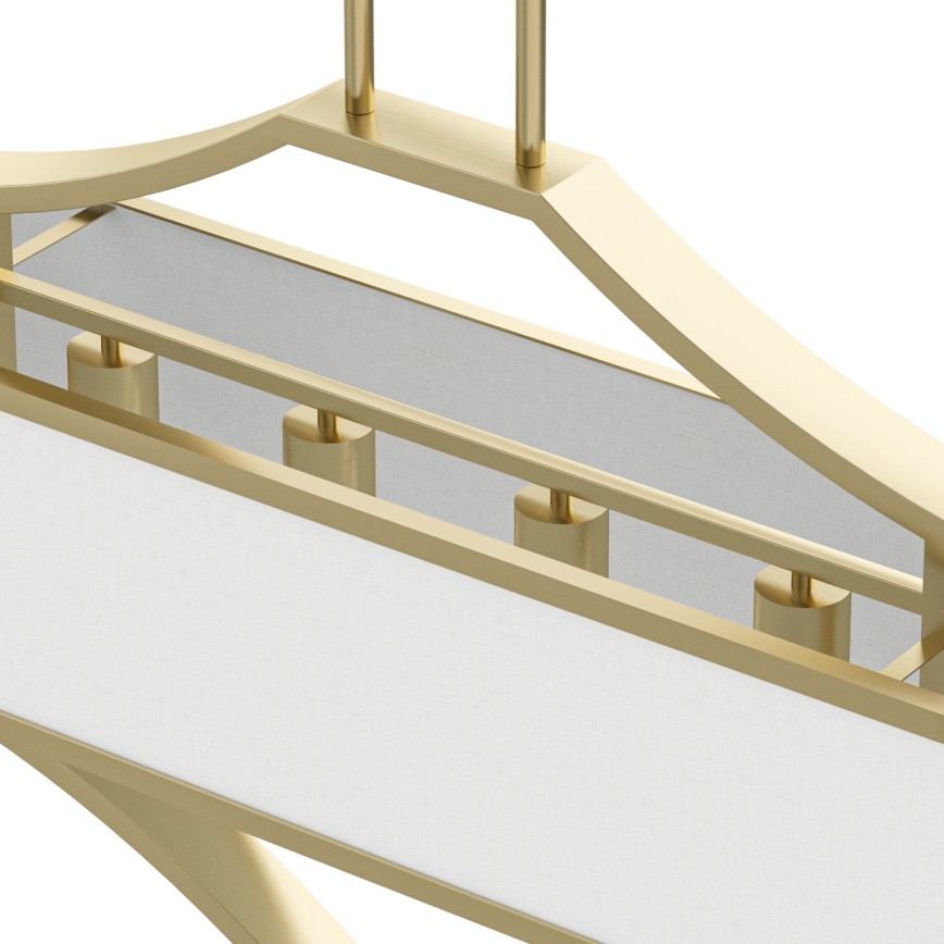 Open Design OR84856 - Lustre com haste GERDO OVALE 6xE14/12W/230V latão/branco